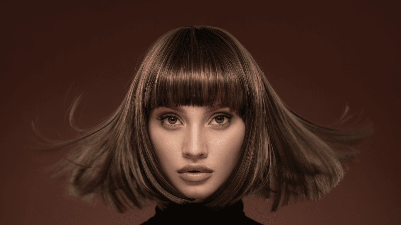 Woman with glossy brunette hair and flawless root colour at Michael Todd Hairdressing, East Grinstead — expert root regrowth and colour maintenance in West Sussex